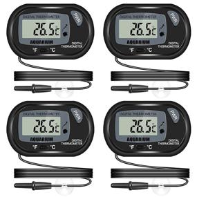 img 4 attached to 🌡️ Thlevel LCD Digital Aquarium Thermometer: Accurate Water Temperature Measurement for Fish Tank, Reptile & Turtle Tanks, Terrariums – Water-Resistant Sensor Probe & Suction Cup Included (4)