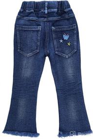 img 1 attached to 👖 Peacolate Super Stretchy Embroidered Jeans Denim Leggings for Little & Big Girls (Ages 2-10)