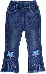 img 2 attached to 👖 Peacolate Super Stretchy Embroidered Jeans Denim Leggings for Little & Big Girls (Ages 2-10)