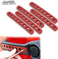 aluminum red grab handle cover trim for jeep wrangler jk jku liberty sahara & unlimited 4-doors 2007-2018 - exterior handles pull decoration (5pcs) логотип