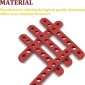 img 3 attached to Aluminum Red Grab Handle Cover Trim for Jeep Wrangler JK JKU Liberty Sahara & Unlimited 4-Doors 2007-2018 - Exterior Handles Pull Decoration (5PCS)