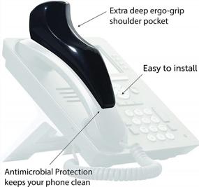 img 3 attached to Black Phone Shoulder Rest For Landline Telephones - Softalk II Accessory (00801M)