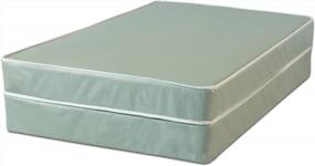 img 3 attached to Twin Size Waterproof Innerspring Mattress With Double-Sided Tight Top And Fully Assembled Wood Boxspring/Foundation Set - Nutan 8-Inch Firm