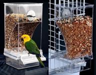 🐦 kenond® no-mess bird cage finch foraging feeder - automatic acrylic parrot integrated seed feeder with transparent food container. ideal cage accessories for small birds like parakeets, canaries, lovebirds. logo