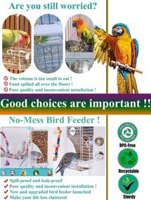 img 1 attached to 🐦 Kenond® No-Mess Bird Cage Finch Foraging Feeder - Automatic Acrylic Parrot Integrated Seed Feeder with Transparent Food Container. Ideal Cage Accessories for Small Birds like Parakeets, Canaries, Lovebirds.