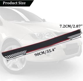 img 3 attached to 🚗 Pincuttee Rear Bumper Protector Guard for Car, Universal Black Rubber Scratch-Resistant Trunk Door Entry Guards, Accessorie Trim Cover - 1 Pack, Black Plaid