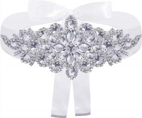 img 3 attached to Lovful Handmade Wedding Dress Belt For Women,Rhinestone Belt For Bridesmaid Dresses,Sparkly Diamond Bridal Belt Sash