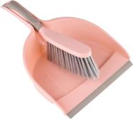 🧹 peachy pink mini broom and dustpan set: ideal for floor, sofa, desk, keyboard, and car cleaning logo