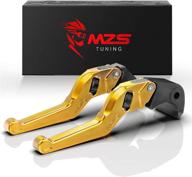 🏍️ mzs gold motorcycle brake clutch levers: adjustable cnc compatible with cmx 300 500 rebel, fury, vtx1300cx. ideal for vt750 phantom shadow, nc750s, nc750x, black spirit логотип