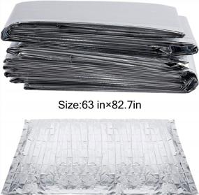 img 3 attached to 6 Pack Large High Reflective Mylar Film, 83X 63 In, Silver, For Plant Growth, First Aid, Marathon, Camping, Outdoor Survival - Keeps Warm, Environmentally Safe