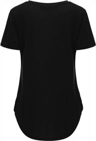 img 1 attached to Women'S V Neck Casual Tee Tops By StyleDome - Short Sleeve, Loose Fitting Summer Shirts