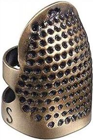img 3 attached to AXEN 4-Pack Metal Copper Sewing Thimbles For Finger Protection - Two Sizes - Essential DIY Sewing Tools