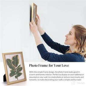 img 3 attached to 🖼️ Matte Gold 8x10 Picture Frames with HD Glass - Set of 5 for Wall Decor, Wedding & Dorm Decor, Tabletop Display