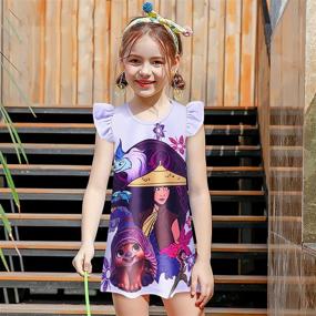 img 2 attached to 👗 Cartoon Casual Princess Dress for Toddler Girls' Clothing available in Dresses