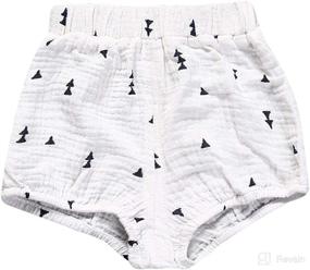 img 3 attached to 👶 Adorable JELEUON 3 Pack of Little Baby Girls Boys Cotton Linen Blend Cute Bloomer Shorts