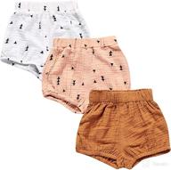 👶 adorable jeleuon 3 pack of little baby girls boys cotton linen blend cute bloomer shorts логотип