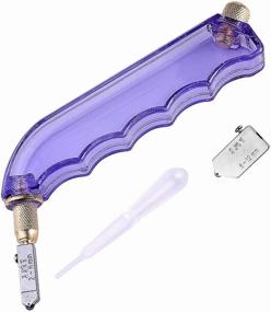 img 4 attached to Precision Cutting Made Easy: Professional IMT Pistol Grip Glass Cutter With Oil Feed And Replaceable Heads - 2Mm-12Mm Tungsten Carbide Blade For Stained Glass And More