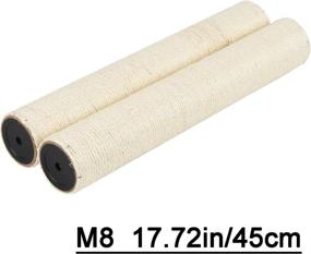 img 3 attached to 🐾 High-quality Cat Scratching Post Replacement Sisal Pole (7.87in~19.69in) for Kittens and Cat Tree Tower - M8 M10 ECCIBOUN 20cm~50cm