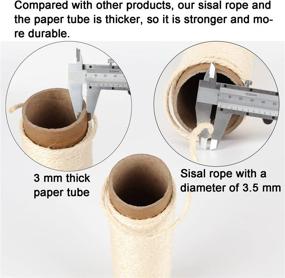 img 1 attached to 🐾 High-quality Cat Scratching Post Replacement Sisal Pole (7.87in~19.69in) for Kittens and Cat Tree Tower - M8 M10 ECCIBOUN 20cm~50cm