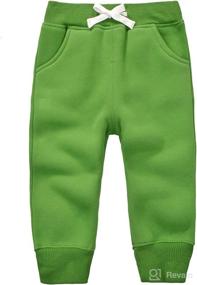 img 4 attached to 👖 Cozy and Adjustable Mini Eggs Kids Pants: Drawstring Elastic Toddler Cotton Sweatpants for Winter - Sizes 12-24 Months, 3T, 4T, 5T