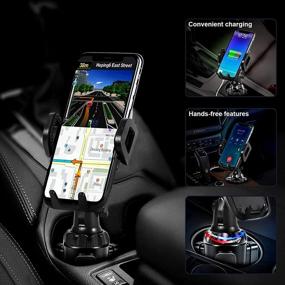 img 3 attached to 📱 TECOTEC Adjustable Car Cup Holder Phone Mount for All Cellphones including iPhone 12 Pro Max, iPhone 12 Mini, Samsung S22 Ultra, Samsung S22 Plus, and more