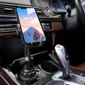 img 2 attached to 📱 TECOTEC Adjustable Car Cup Holder Phone Mount for All Cellphones including iPhone 12 Pro Max, iPhone 12 Mini, Samsung S22 Ultra, Samsung S22 Plus, and more