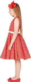 img 1 attached to BlackButterfly Vintage Polka 🦋 Dot Girls' Dress - Holly Collection