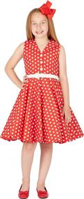 img 2 attached to BlackButterfly Vintage Polka 🦋 Dot Girls' Dress - Holly Collection