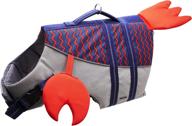 high buoyancy dog life jacket with reflective strips and rescue handle - safety vest for swimming - medium & large dogs - adorable lobster design логотип