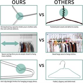 img 2 attached to 👕 Stainless Steel WYCQKL Hangers: Organize Your Closet in Style