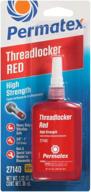 🔴 permatex 27140-6pk high strength threadlocker red, 36 ml (bundle of 6) logo