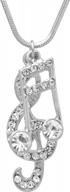 sparkling crystal necklace: stunning music note clefs & ottavas by spinningdaisy logo