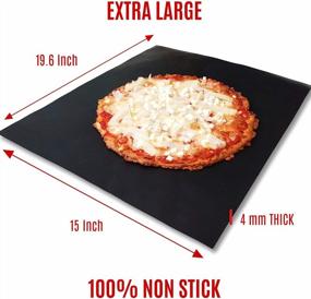 img 1 attached to BBQ Grill Mats (Set Of 2) Non-Stick, Heavy Duty, Reusable & Easy To Clean Grilling Accessories - 19.6X15 Inch With Extra Tongs & Oil Brush For Outdoor Barbecue Baking & Oven Use.