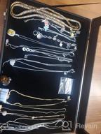 img 1 attached to Hivory Necklace Organizer Tray - Necklace Storage Box With Glass Lid - Stackable Necklace Jewelry Holder Velvet Tray With 20 Hooks (Grey) review by Ryan Mosqueda