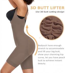 img 2 attached to Slenderize Your Figure With ANGOOL Butt Lifting Full Body Shaper: Tummy Control And Thigh Slimming Shapewear For Women