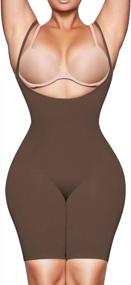 img 4 attached to Slenderize Your Figure With ANGOOL Butt Lifting Full Body Shaper: Tummy Control And Thigh Slimming Shapewear For Women