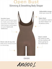 img 1 attached to Slenderize Your Figure With ANGOOL Butt Lifting Full Body Shaper: Tummy Control And Thigh Slimming Shapewear For Women
