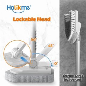 img 3 attached to 🛀 Holikme Extendable Tub and Tile Scrubber with Shower Cleaning Scrub Brush, 2 Scouring Pads - Bathroom and Bathtub Tools