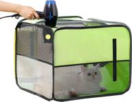 k eratisnik portable pet dryer cage - foldable pet dry room for small-medium dogs and cats - anti-hair flying drying crate cage (kiwi) logo