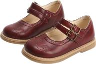 👑 burgundy princess school shoes for toddlers: wuiwuiyu girls' flats логотип