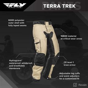 img 3 attached to 🏍️ Fly Racing Terra Trek Pants: Sand SZ 38, Size 38 - Premium Protective Motorcycle Gear