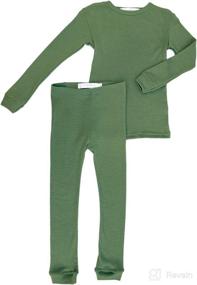 img 4 attached to 🌡️ Cozy and Safe: Pure Merino Wool Kids Thermal Underwear Pajama Set for Optimal Warmth and Comfort, Ideal Natural & Organic Base Layer Long John, Perfect for Toddlers and Infants