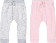 👖 lamaze toddler girls' 2-pack super combed organic cotton jogger pants - pull-on style логотип