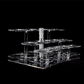img 4 attached to Acrylic Lightsaber Stand Tabletop Display Holder - Holds 14 Lightsabers (Clear)