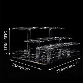 img 3 attached to Acrylic Lightsaber Stand Tabletop Display Holder - Holds 14 Lightsabers (Clear)