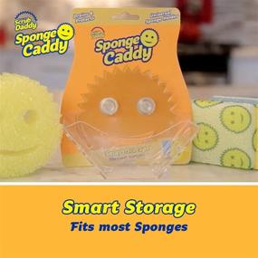 img 3 attached to Scrub Daddy Sponge Holder - Ultimate Sink Organizer for Kitchen and Bathroom - Self Draining, Easy to Clean Dishwasher Safe - 2 pack