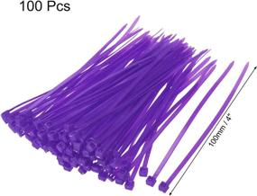 img 3 attached to Uxcell Nylon Self Locking Purple 100Pcs
