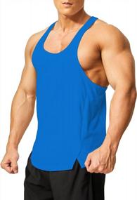 img 3 attached to Upgrade Your Workout With DEMOZU Men'S Y-Back Stringer Tank Tops - 3 Pack Bundle!