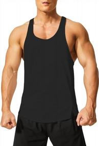 img 2 attached to Upgrade Your Workout With DEMOZU Men'S Y-Back Stringer Tank Tops - 3 Pack Bundle!