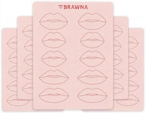 img 4 attached to 5 Pack Lip Blush Practice Skin For PMU Machine - BRAWNA Upgraded Version - Double Sided Microblading Supplies For Permanent Makeup Artists - Fake Silicone Sheets To Practice Lip Tattoo PMU Kit